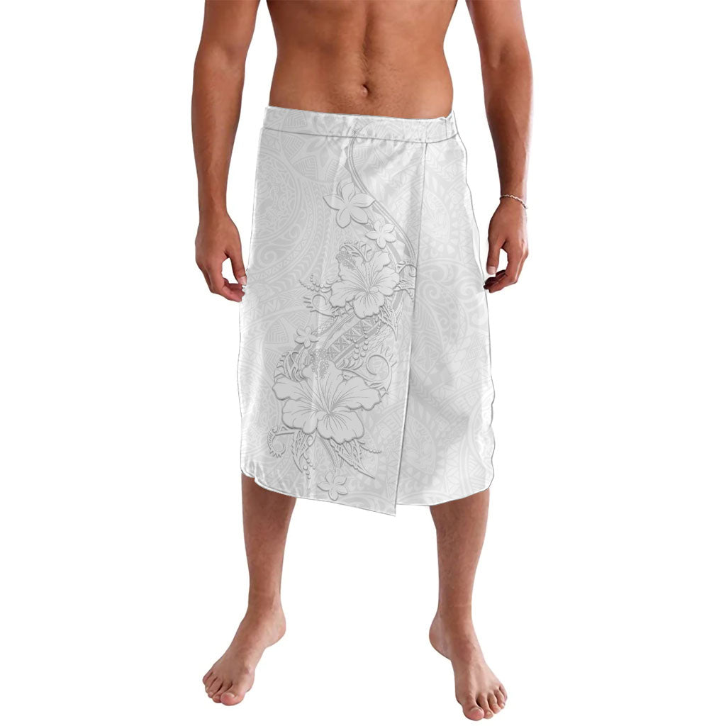 American Samoa White Sunday Lavalava Polynesian Pattern With Tropical Flowers