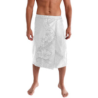 American Samoa White Sunday Lavalava Polynesian Pattern With Tropical Flowers
