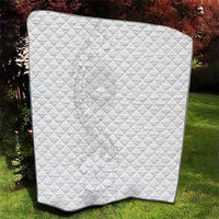 American Samoa White Sunday Quilt Polynesian Pattern With Tropical Flowers