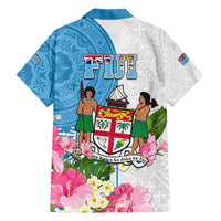 Fiji Day Family Matching Off Shoulder Maxi Dress and Hawaiian Shirt Tanoa Hibiscus Fijian Tapa Masi Pattern LT05 - Polynesian Pride