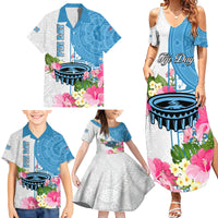Fiji Day Family Matching Summer Maxi Dress and Hawaiian Shirt Tanoa Hibiscus Fijian Tapa Masi Pattern LT05 - Polynesian Pride