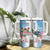 Fiji Day Tumbler With Handle Tanoa Hibiscus Fijian Tapa Masi Pattern