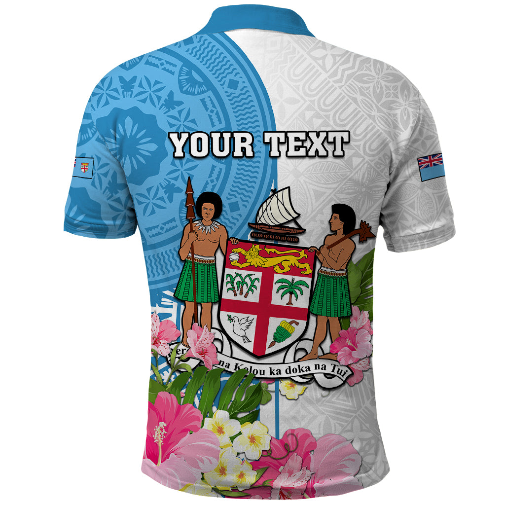 Personalized Fiji Day Polo Shirt Tanoa Hibiscus Fijian Tapa Masi Pattern LT05 - Polynesian Pride