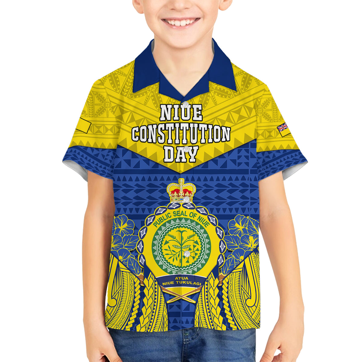 niue-constitution-day-family-matching-long-sleeve-bodycon-dress-and-hawaiian-shirt-coat-of-arms-niuean-hiapo-pattern