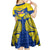 niue-constitution-day-kid-short-sleeve-dress-coat-of-arms-niuean-hiapo-pattern