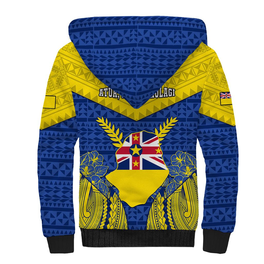 niue-constitution-day-sherpa-hoodie-coat-of-arms-niuean-hiapo-pattern