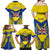 Personalized Niue Constitution Day Family Matching Off Shoulder Maxi Dress and Hawaiian Shirt Coat Of Arms Niuean Hiapo Pattern LT05 - Polynesian Pride