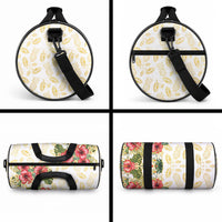 Hawaii Discoverers Day Duffle Bag Tropical Hibiscus Glitter White LT05 - Polynesian Pride