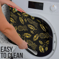 Hawaii Discoverers Day Bathroom Set Tropical Hibiscus Glitter Black LT05 - Polynesian Pride