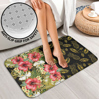Hawaii Discoverers Day Bathroom Set Tropical Hibiscus Glitter Black LT05 - Polynesian Pride
