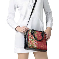 Hawaii Discoverers Day Shoulder Handbag Tropical Hibiscus Glitter Crimson LT05 - Polynesian Pride