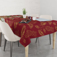 Hawaii Discoverers Day Tablecloth Tropical Hibiscus Glitter Crimson LT05 - Polynesian Pride