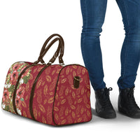 Hawaii Discoverers Day Travel Bag Tropical Hibiscus Glitter Crimson LT05 - Polynesian Pride