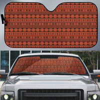 Polynesian Princess Inspired Tapa Pattern Auto Sun Shade LT05 Red - Polynesian Pride