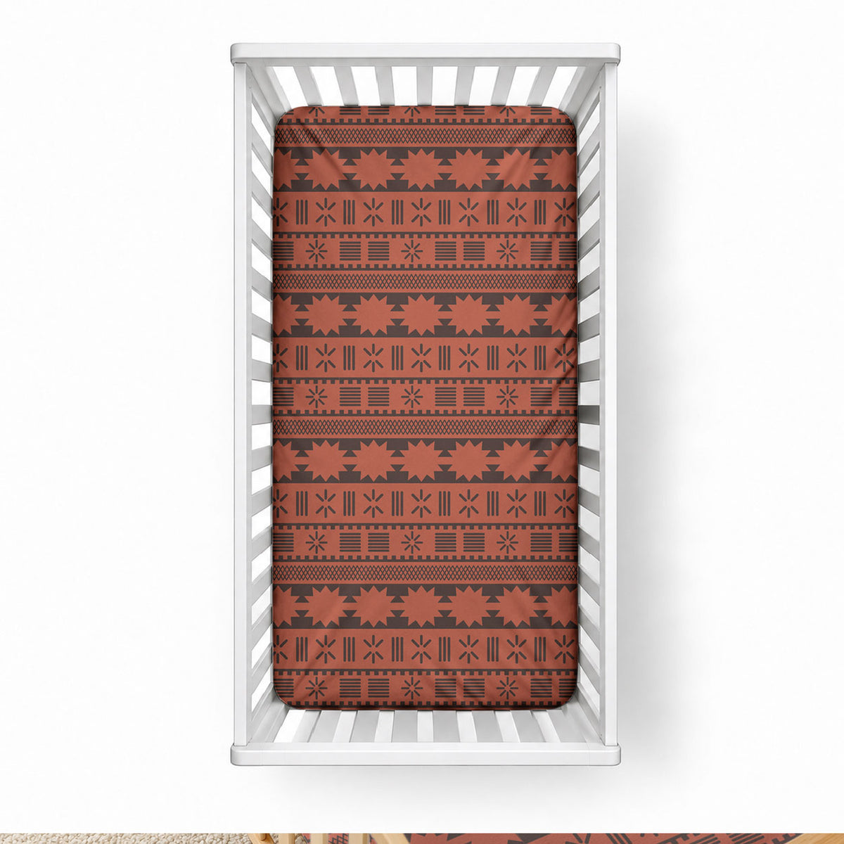 Polynesian Princess Inspired Tapa Pattern Baby Bed Cover LT05 28 × 52 in Red - Polynesian Pride