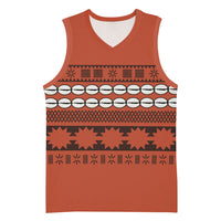 Polynesian Princess Inspired Tapa Pattern Basketball Jersey LT05 Unisex Red - Polynesian Pride