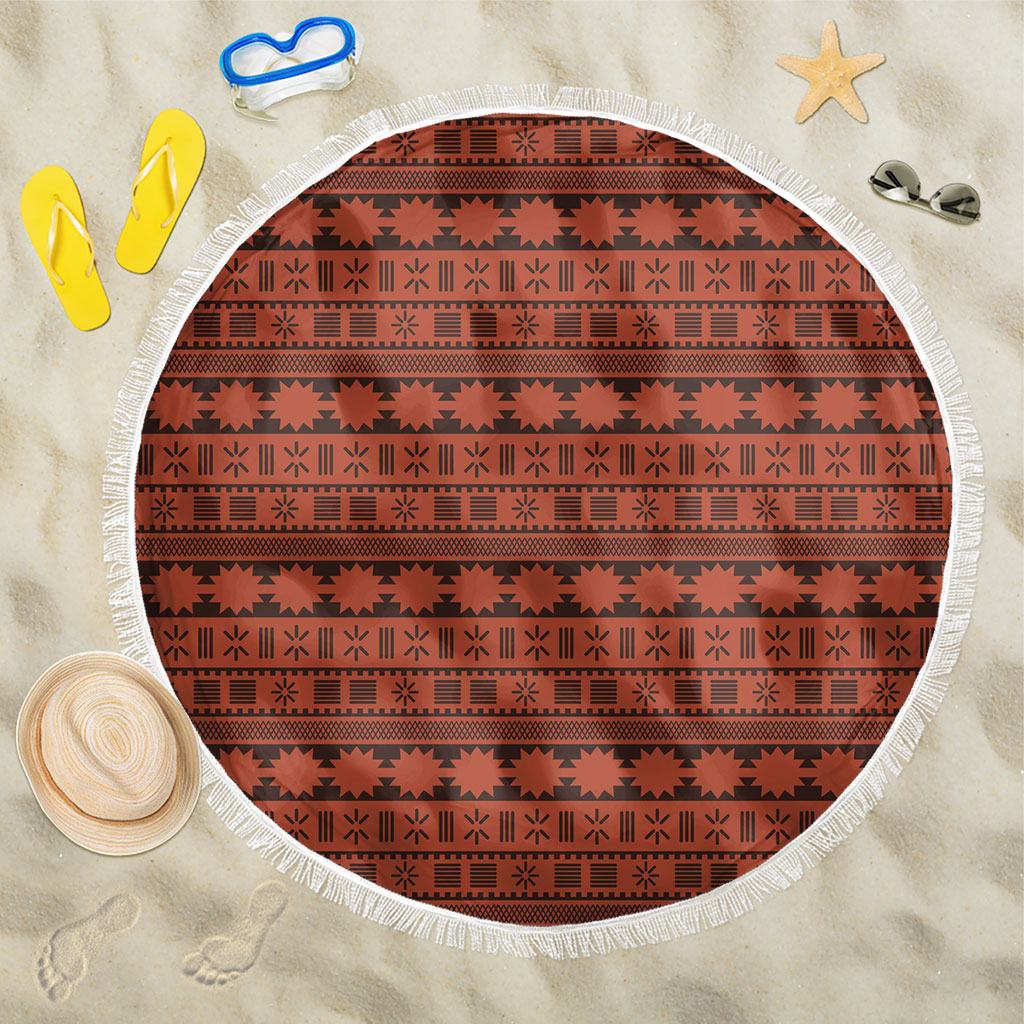 Polynesian Princess Inspired Tapa Pattern Beach Blanket LT05 One Size 150cm Red - Polynesian Pride