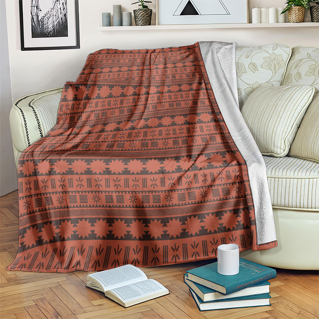 Polynesian Princess Inspired Tapa Pattern Blanket LT05 Red - Polynesian Pride