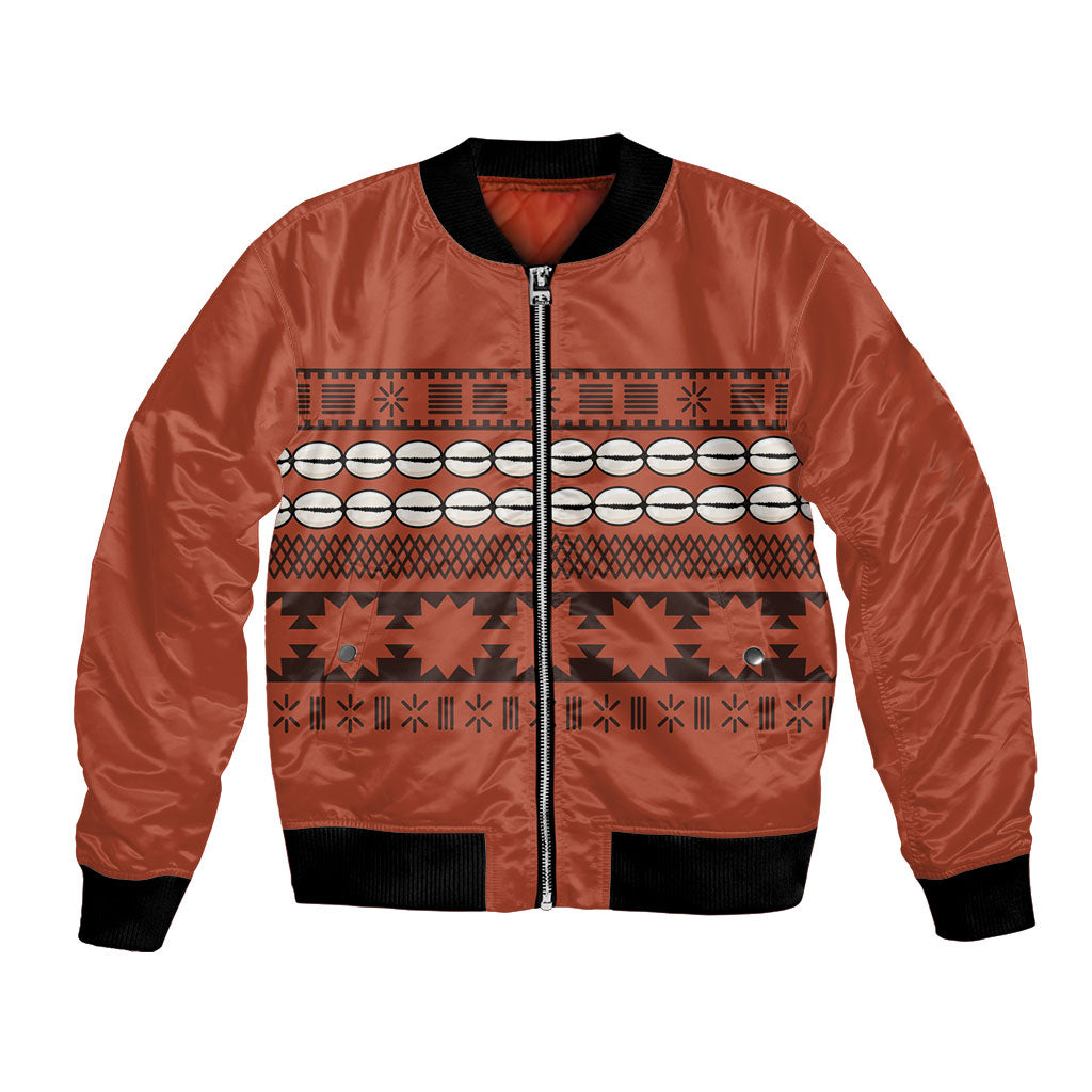 Polynesian Princess Inspired Tapa Pattern Bomber Jacket LT05 Unisex Red - Polynesian Pride