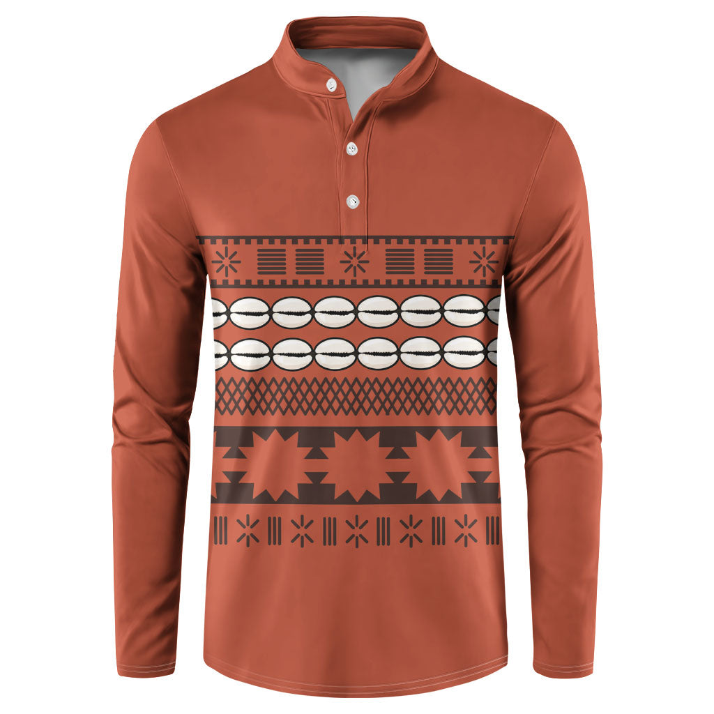 Polynesian Princess Inspired Tapa Pattern Button Sweatshirt LT05 Red - Polynesian Pride