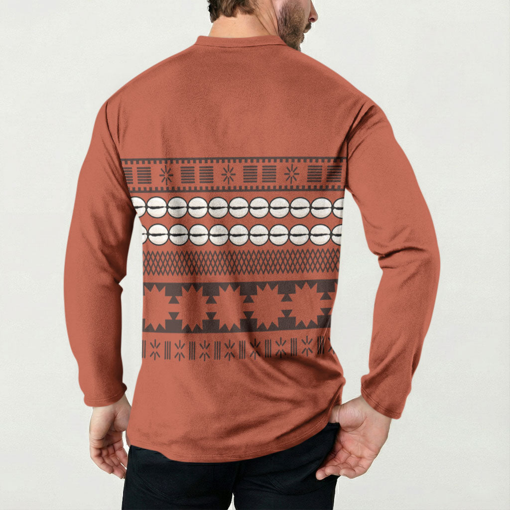 Polynesian Princess Inspired Tapa Pattern Button Sweatshirt LT05 - Polynesian Pride