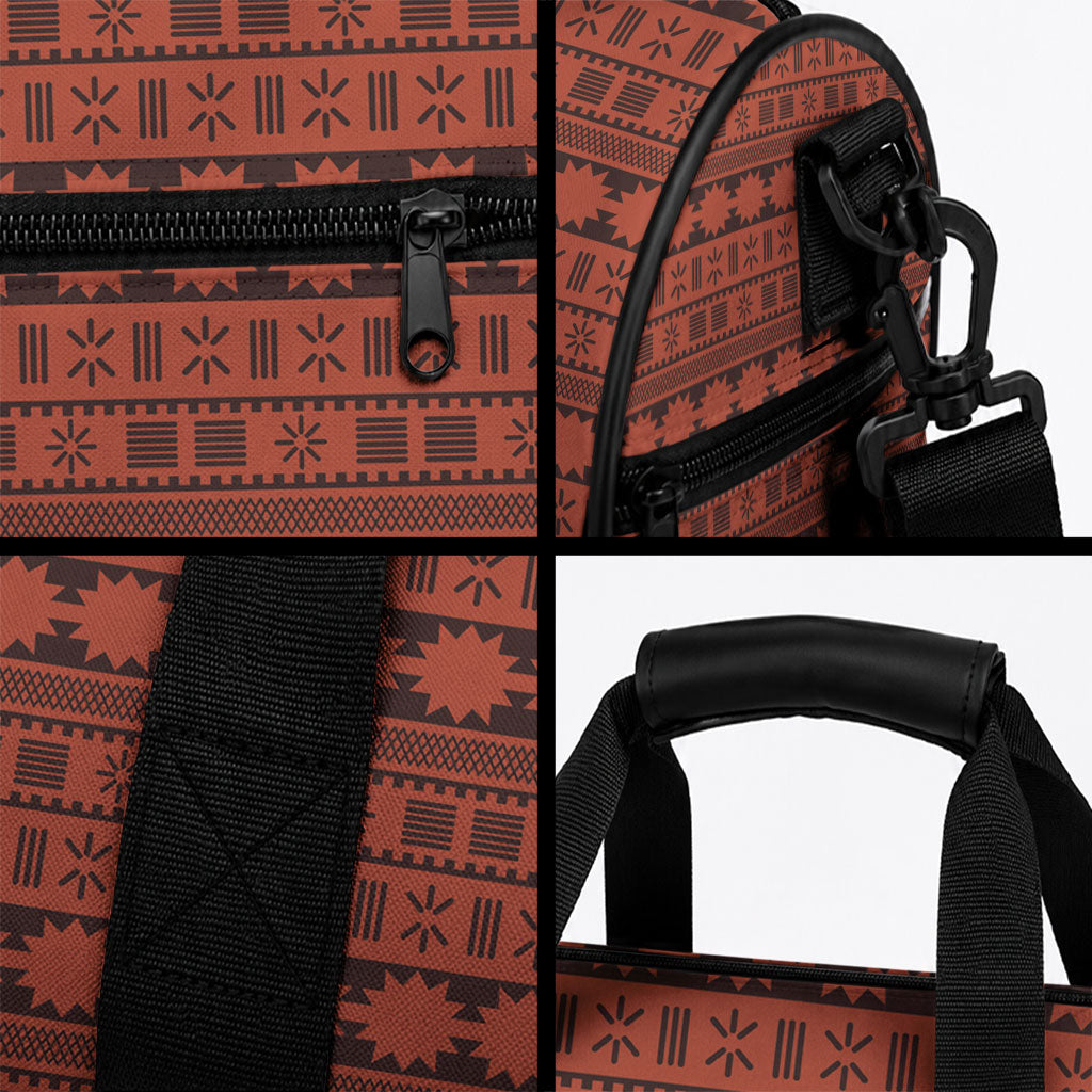 Polynesian Princess Inspired Tapa Pattern Duffle Bag
