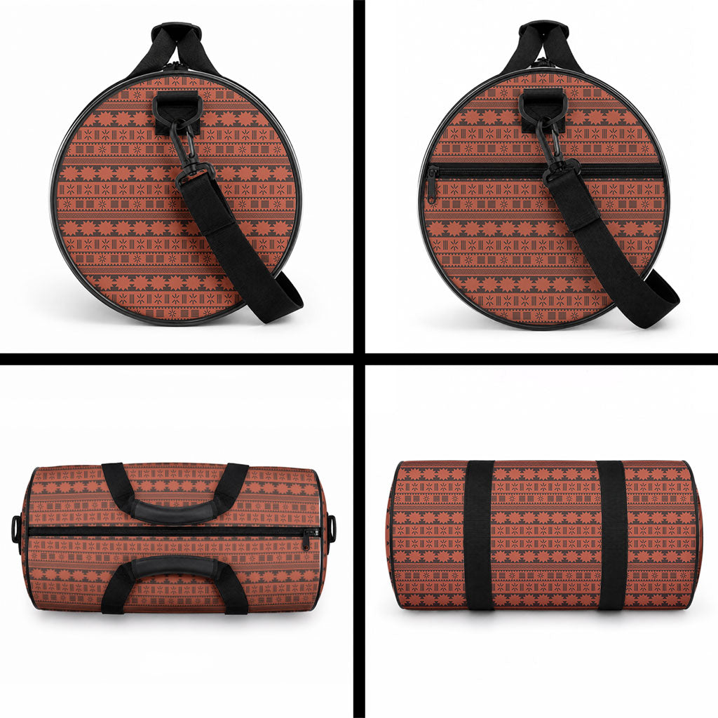 Polynesian Princess Inspired Tapa Pattern Duffle Bag