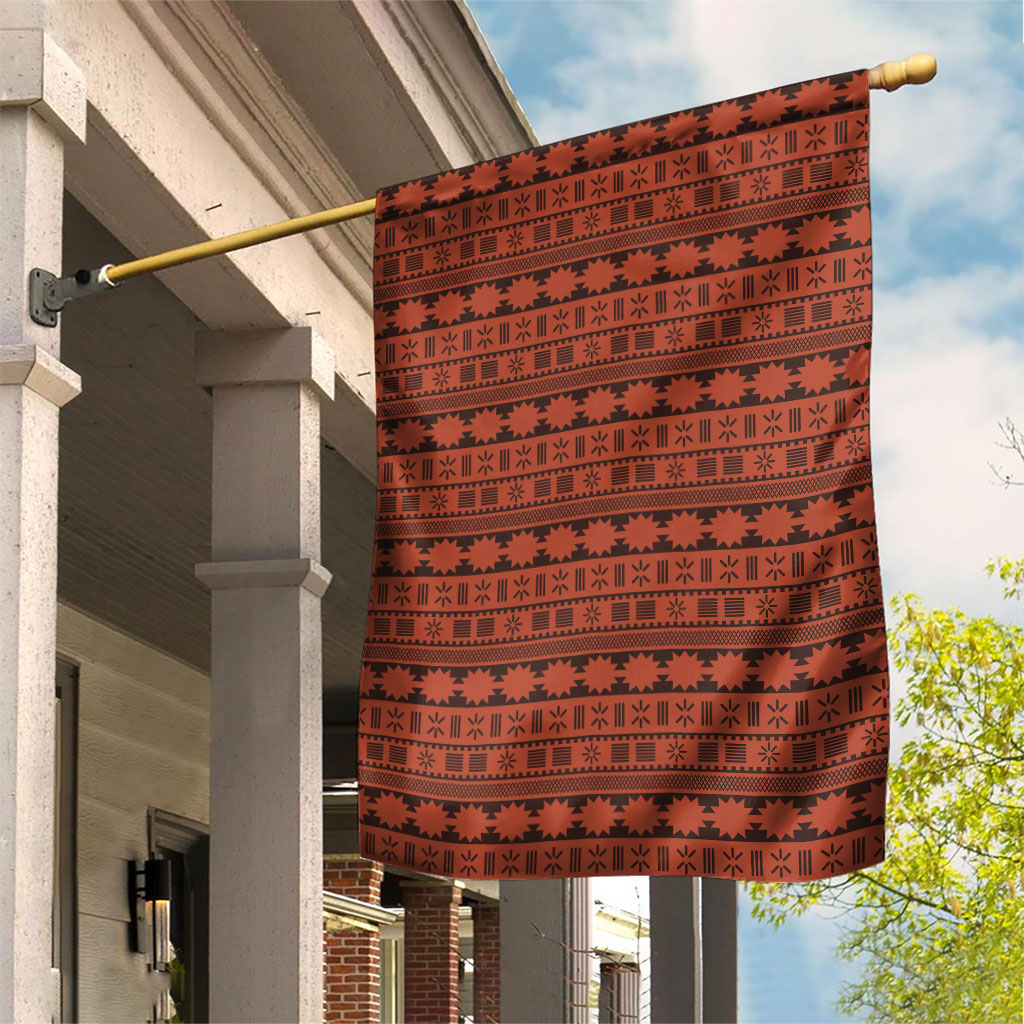 Polynesian Princess Inspired Tapa Pattern Garden Flag