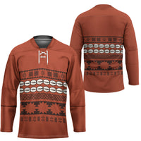 Polynesian Princess Inspired Tapa Pattern Hockey Jersey