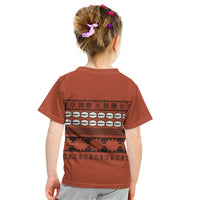 Polynesian Princess Inspired Tapa Pattern Kid T Shirt
