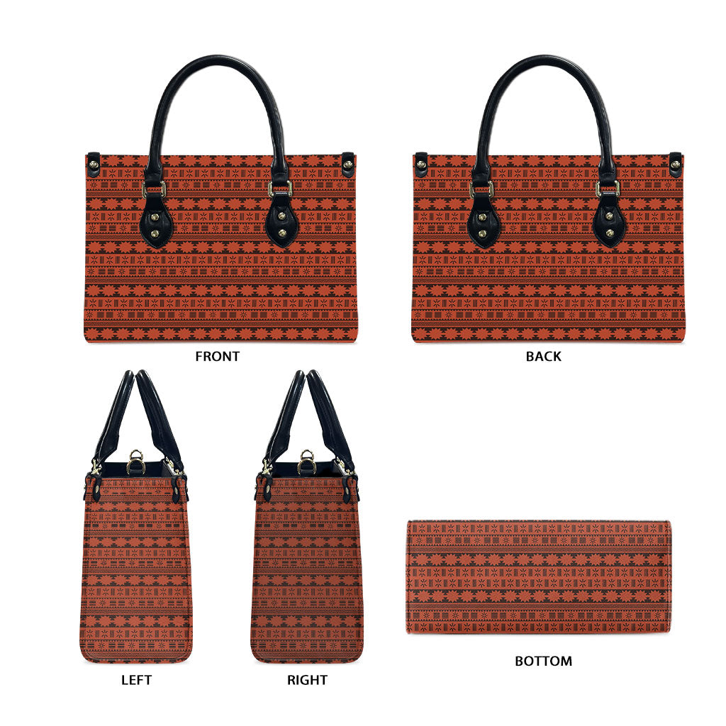 Polynesian Princess Inspired Tapa Pattern Leather Bag LT05 - Polynesian Pride