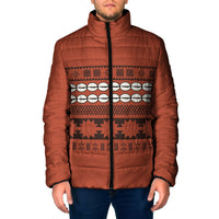 Polynesian Princess Inspired Tapa Pattern Padded Jacket LT05 Men Red - Polynesian Pride