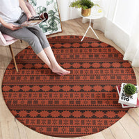 Polynesian Princess Inspired Tapa Pattern Round Carpet LT05 - Polynesian Pride