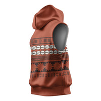 Polynesian Princess Inspired Tapa Pattern Sleeveless Hoodie