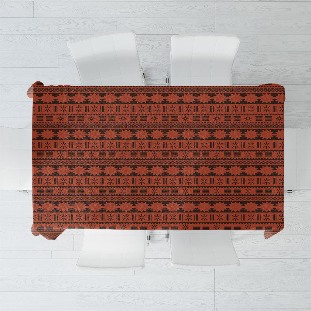 Polynesian Princess Inspired Tapa Pattern Tablecloth LT05 Red - Polynesian Pride