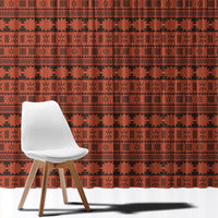 Polynesian Princess Inspired Tapa Pattern Window Curtain