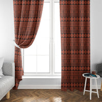 Polynesian Princess Inspired Tapa Pattern Window Curtain