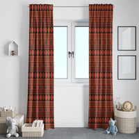 Polynesian Princess Inspired Tapa Pattern Window Curtain