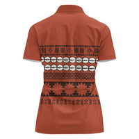 Polynesian Princess Inspired Tapa Pattern Women Polo Shirt LT05 - Polynesian Pride