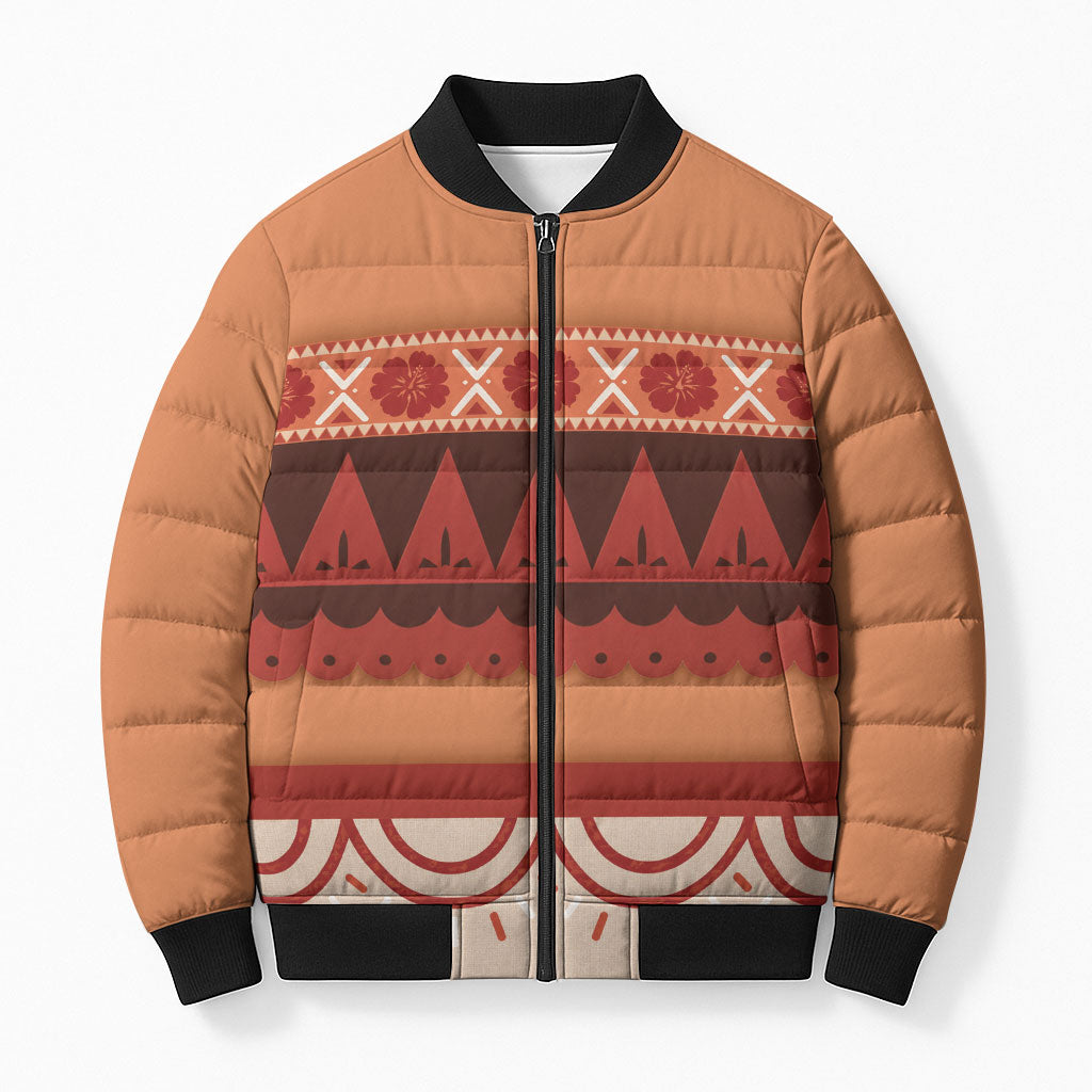 Polynesian Princess Inspired Cosplay Costume Bomber Puffer Jacket