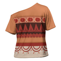 Polynesian Princess Inspired Cosplay Costume Cross Shoulder Shirt