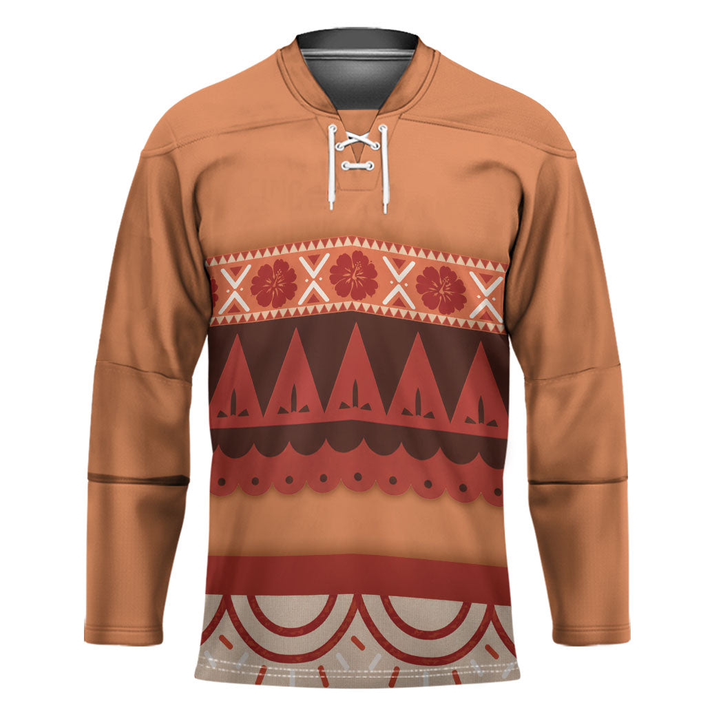 Polynesian Princess Inspired Cosplay Costume Hockey Jersey