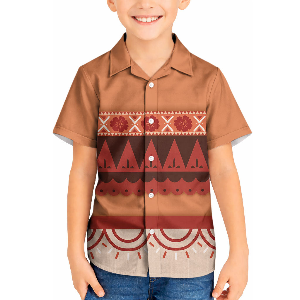Polynesian Princess Inspired Cosplay Costume Kid Hawaiian Shirt