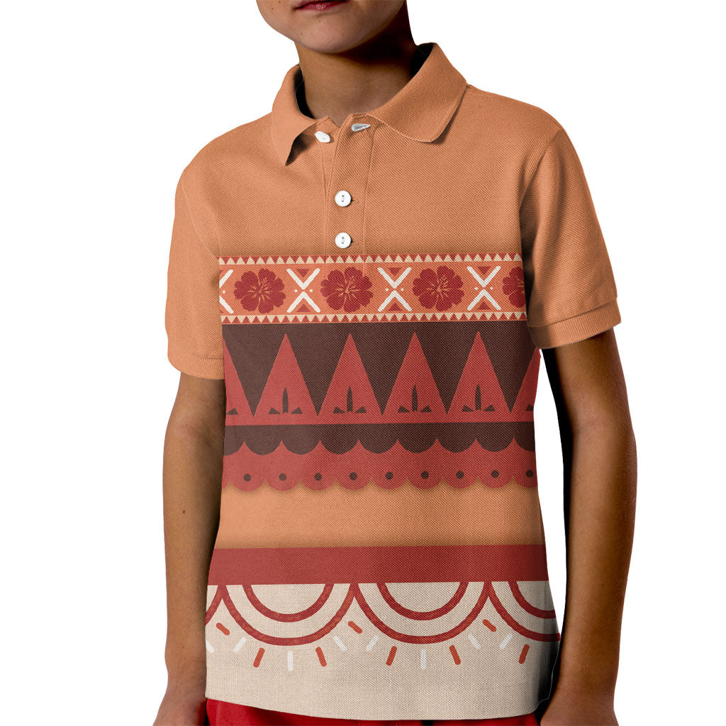 Polynesian Princess Inspired Cosplay Costume Kid Polo Shirt