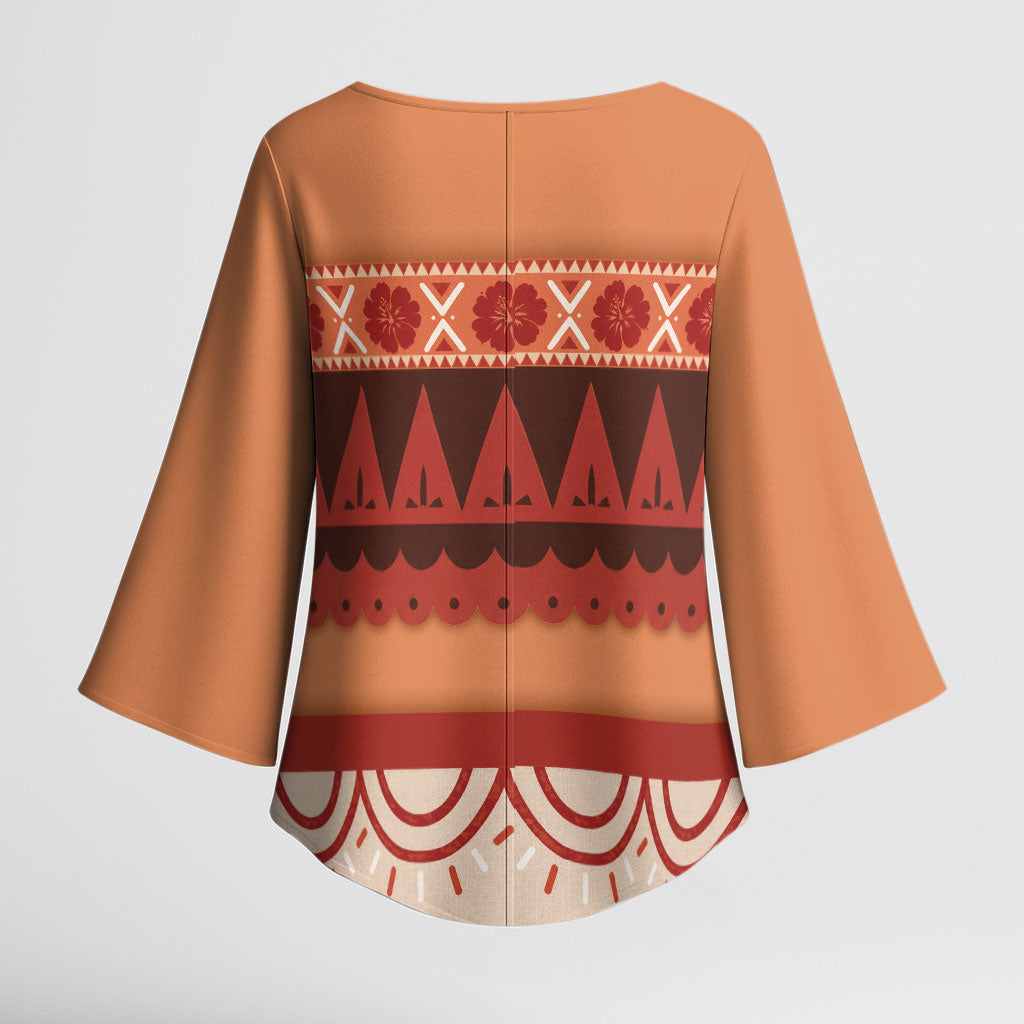 Polynesian Princess Inspired Cosplay Costume Kimono Sleeve Blouse
