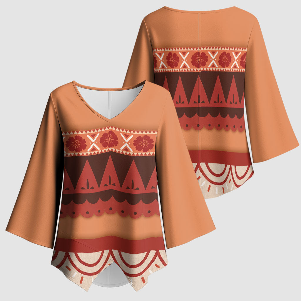 Polynesian Princess Inspired Cosplay Costume Kimono Sleeve Blouse
