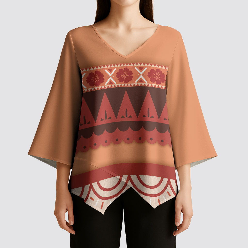 Polynesian Princess Inspired Cosplay Costume Kimono Sleeve Blouse