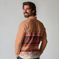 Polynesian Princess Inspired Cosplay Costume Long Sleeve Polo Shirt