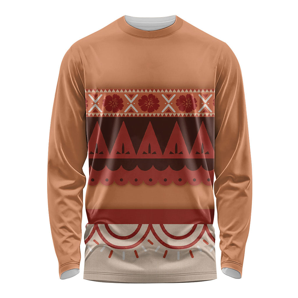 Polynesian Princess Inspired Cosplay Costume Long Sleeve Shirt