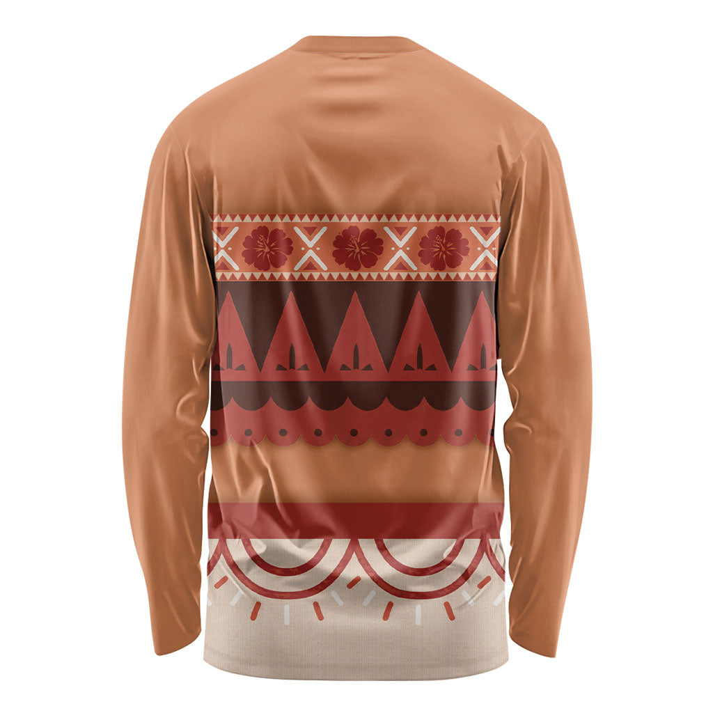 Polynesian Princess Inspired Cosplay Costume Long Sleeve Shirt